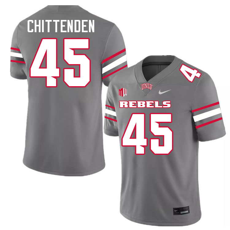 UNLV Rebels #45 Caden Chittenden College Football Jerseys,Uniforms-Grey UNLV Rebels #45 Caden Chittenden College Football Jerseys,Uniforms-Grey